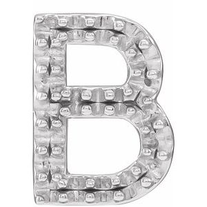 Sterling Silver Single Initial B Earring Mounting