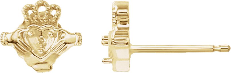 Accented Claddagh Earrings