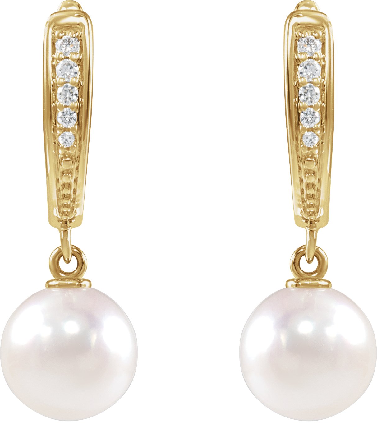Alternative view of Accented Pearl Earrings