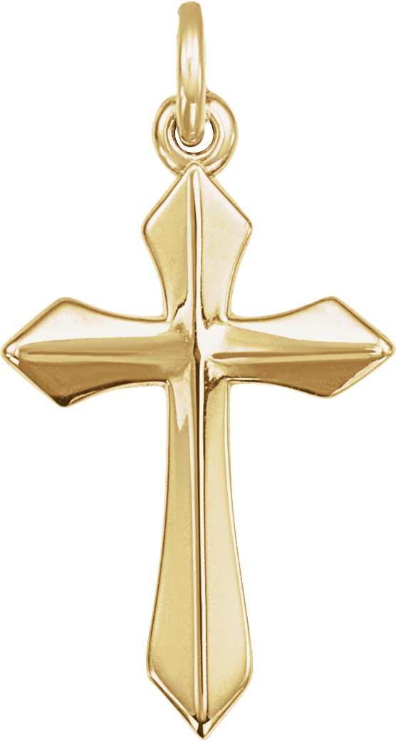 14K Yellow Cross Pendant