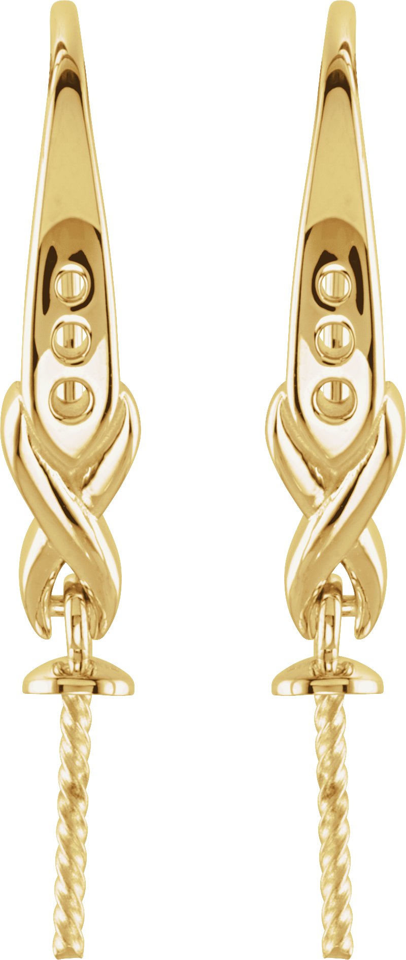 Accented Bishop Hook Pearl Earrings