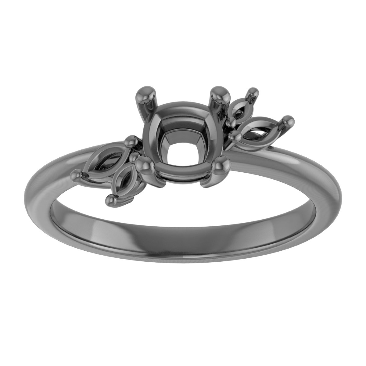 8.8 mm Round Engagement Ring Mounting view 3