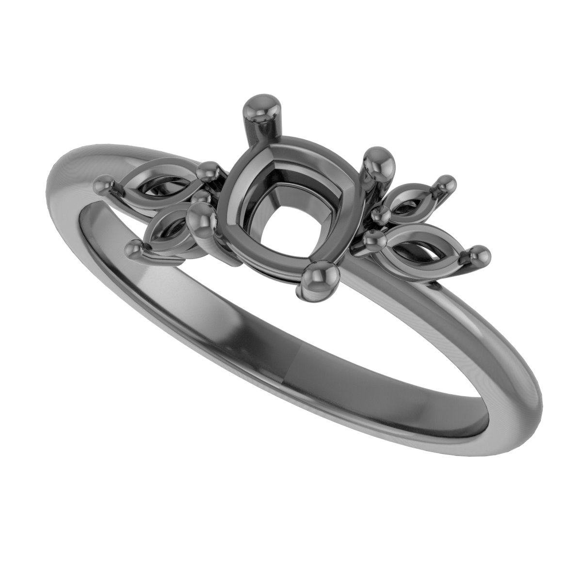 8.8 mm Round Engagement Ring Mounting view 5