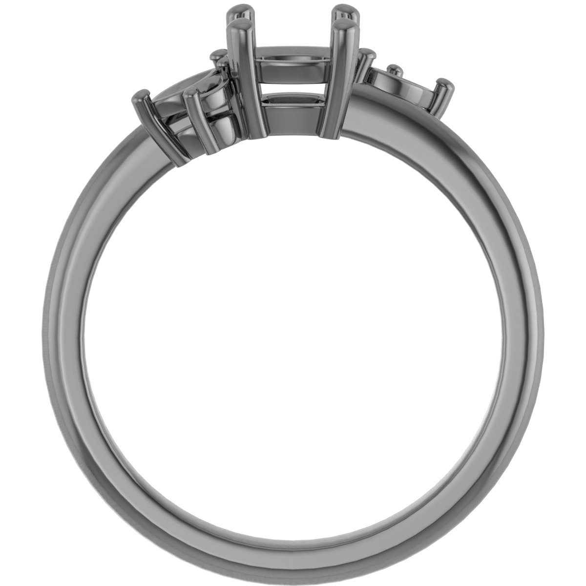 8.8 mm Round Engagement Ring Mounting view 2