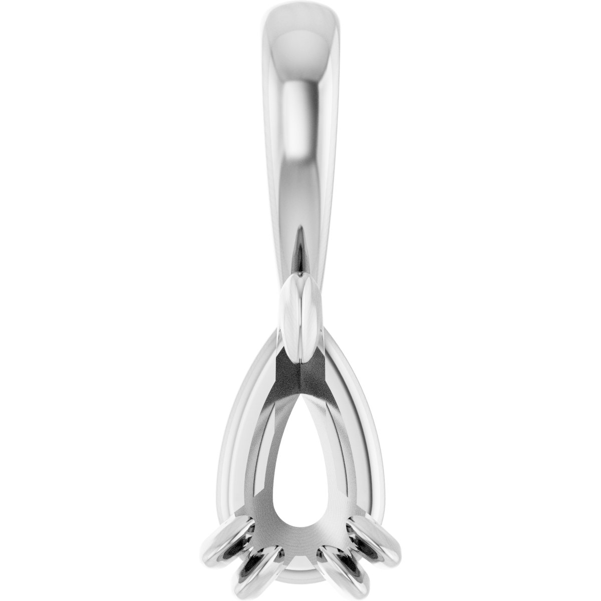Pear 3-Prong Double-Claw Pendant