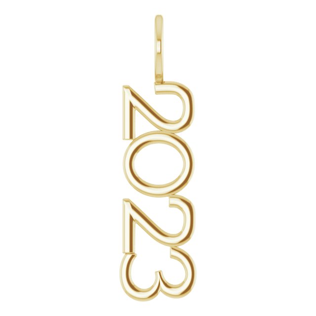 14K Yellow 2023 Year Charm/Pendant