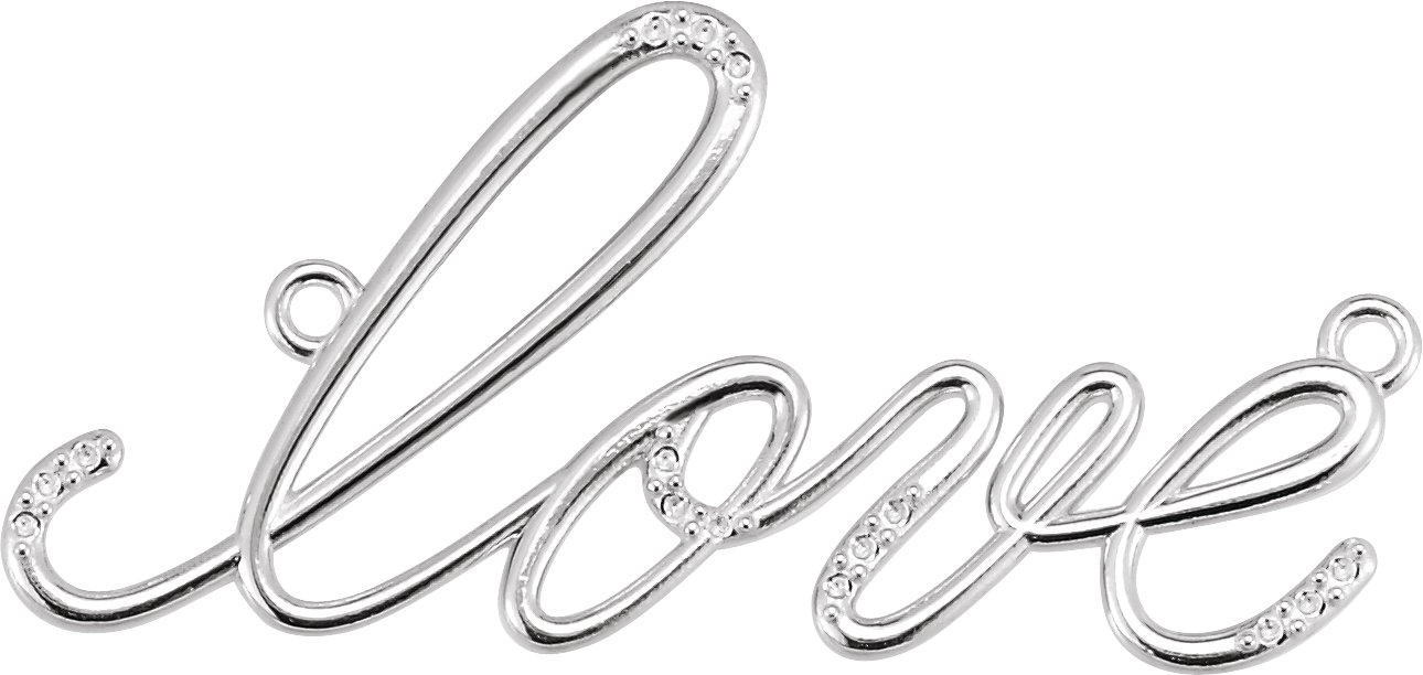 Accented "Love" Necklace or Center