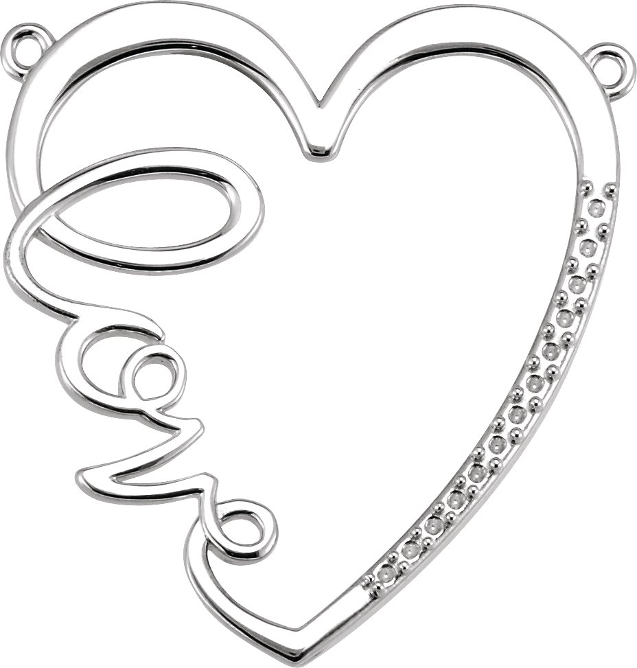 Love Heart Necklace or Center