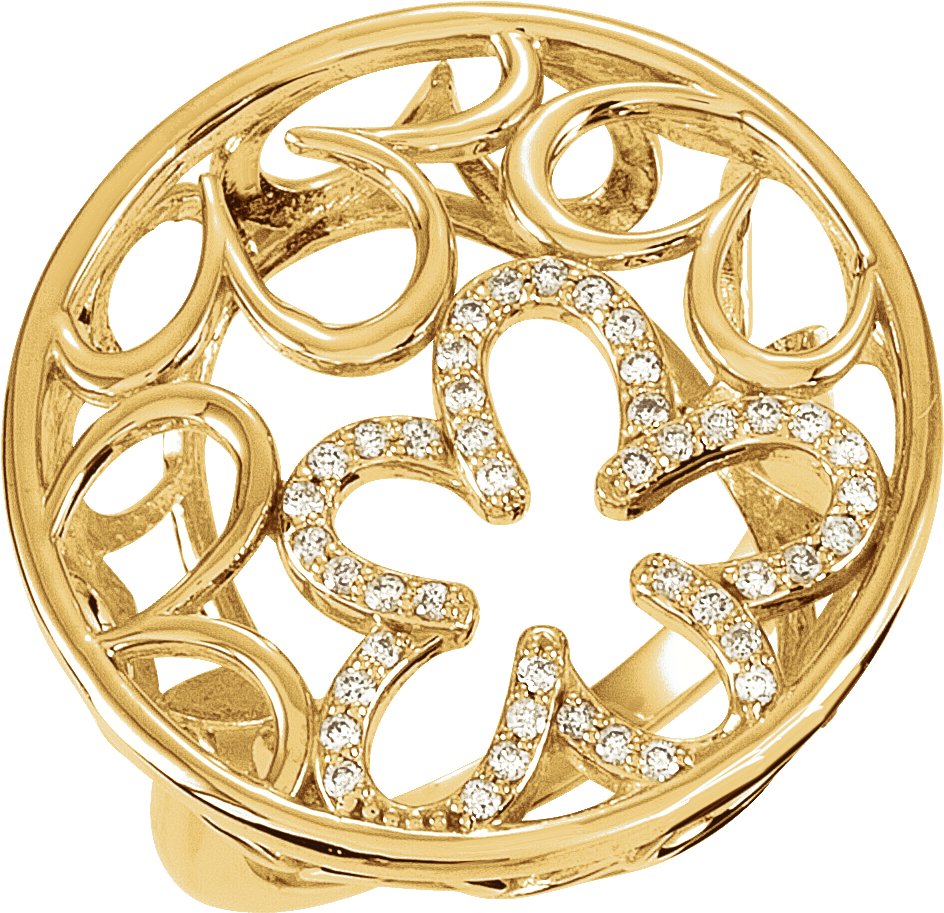 1/5 CTW Natural Diamond Floral Ring