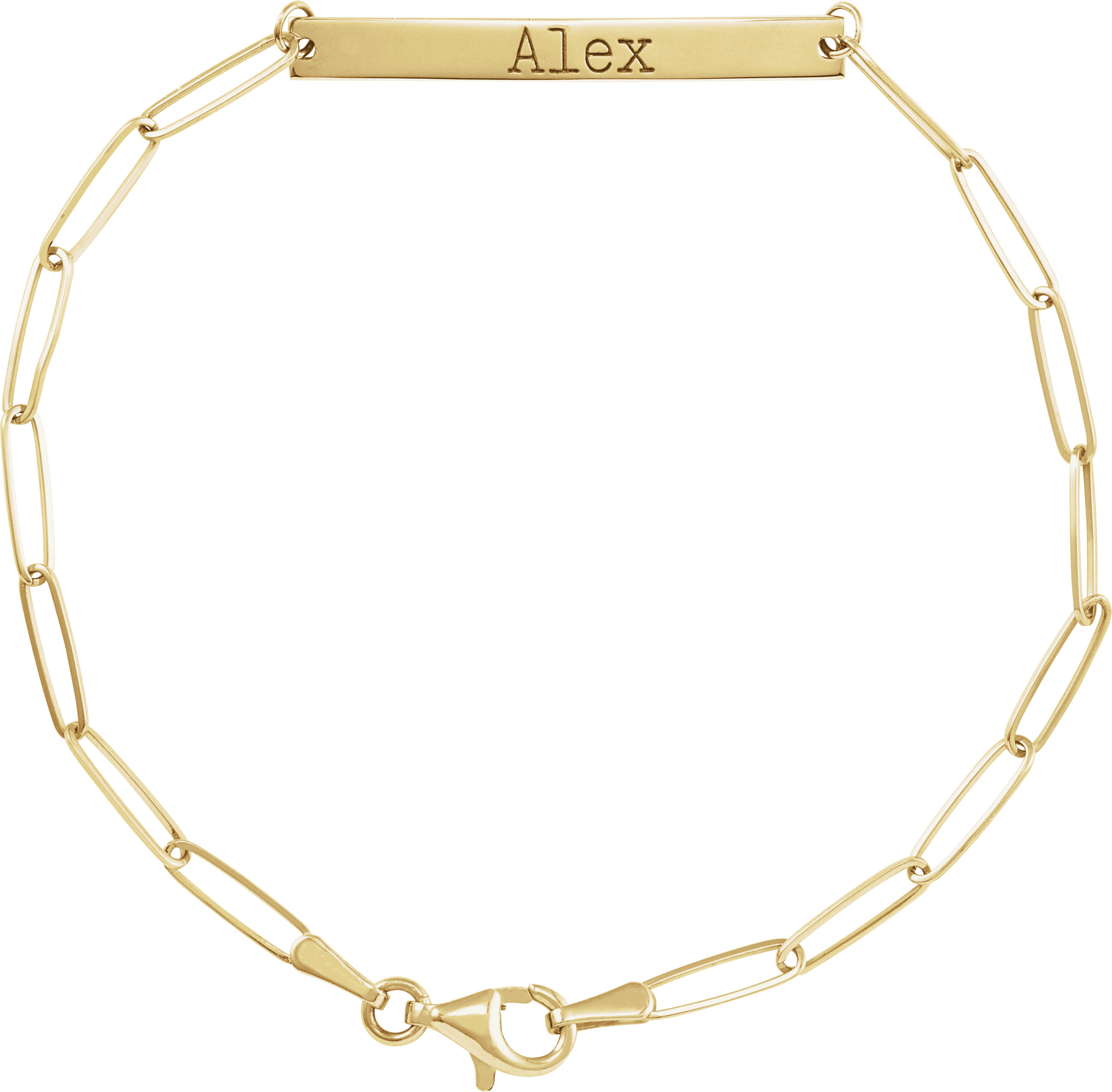 engravable bar bracelet