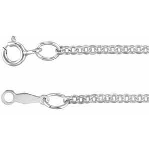 Sterling Silver 2 mm Rolo 24" Chain