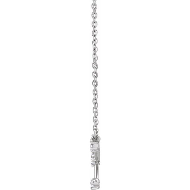 14K White 1/8 CTW Natural Diamond Cancer 16-18 Necklace