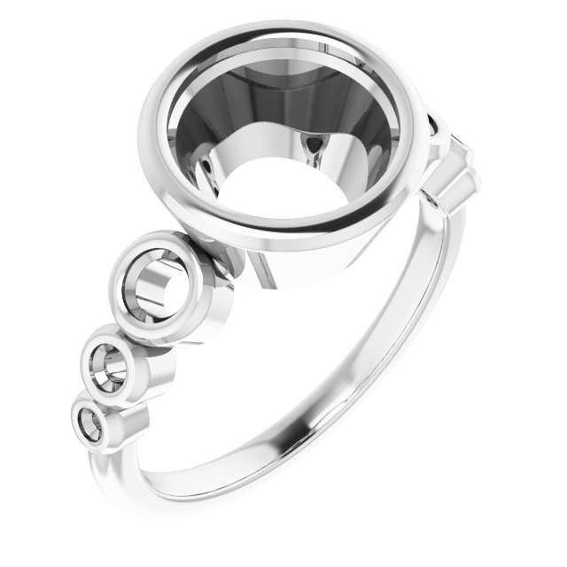 Bezel-Set Seven-Stone Engagement Ring