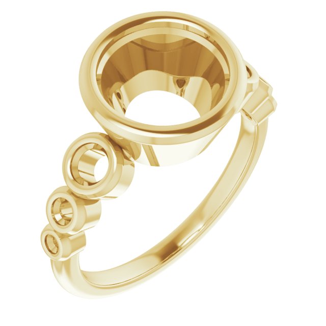 Bezel-Set Seven-Stone Engagement Ring