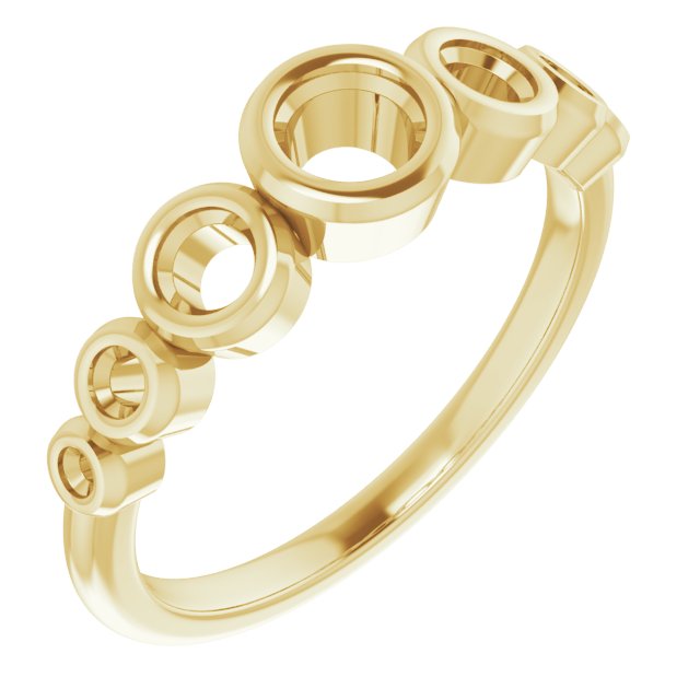 Bezel-Set Seven-Stone Engagement Ring