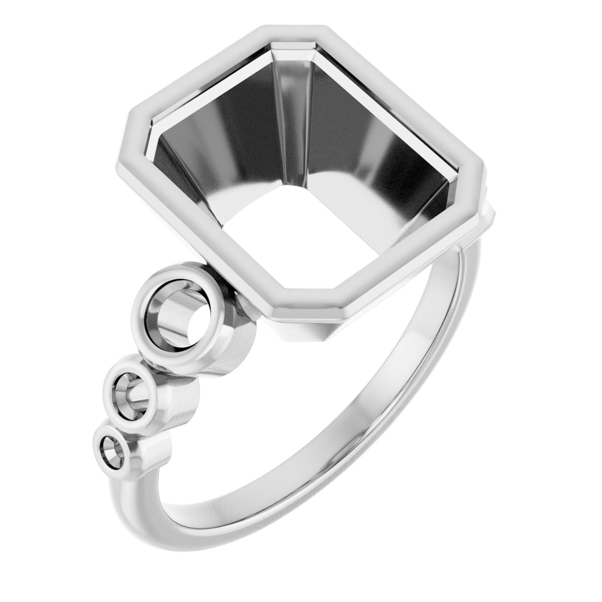 Bezel-Set Seven-Stone Engagement Ring