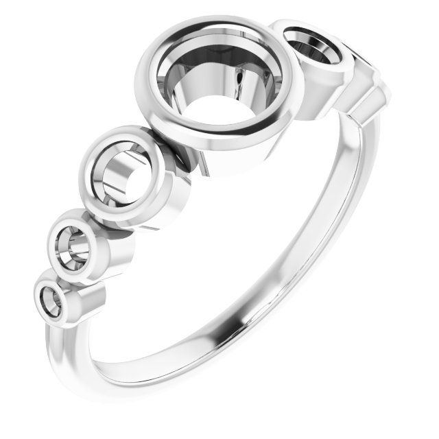 Bezel-Set Seven-Stone Engagement Ring