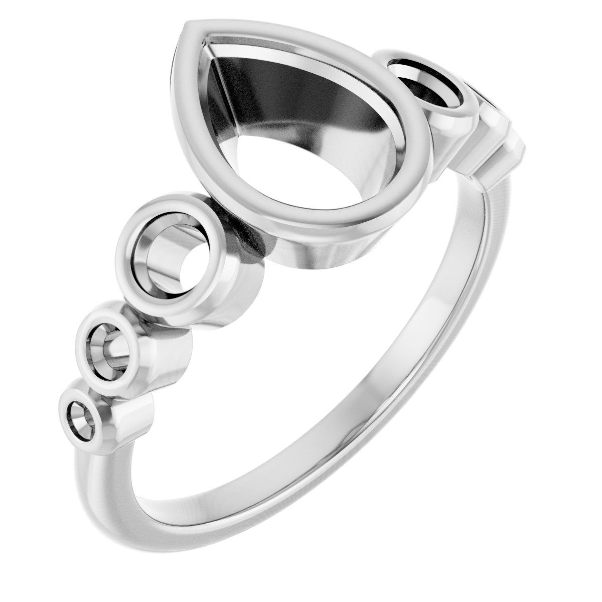 Bezel-Set Seven-Stone Engagement Ring