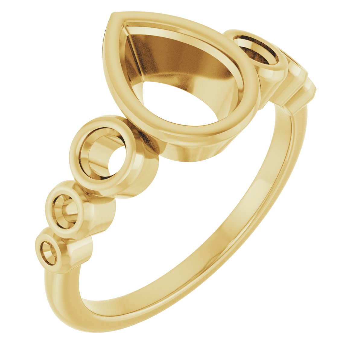 Bezel-Set Seven-Stone Engagement Ring