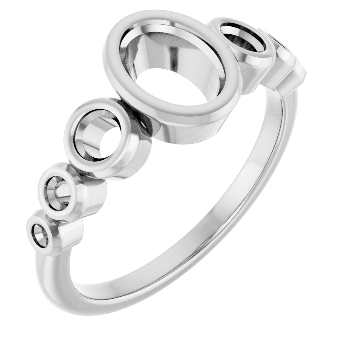 Bezel-Set Seven-Stone Engagement Ring