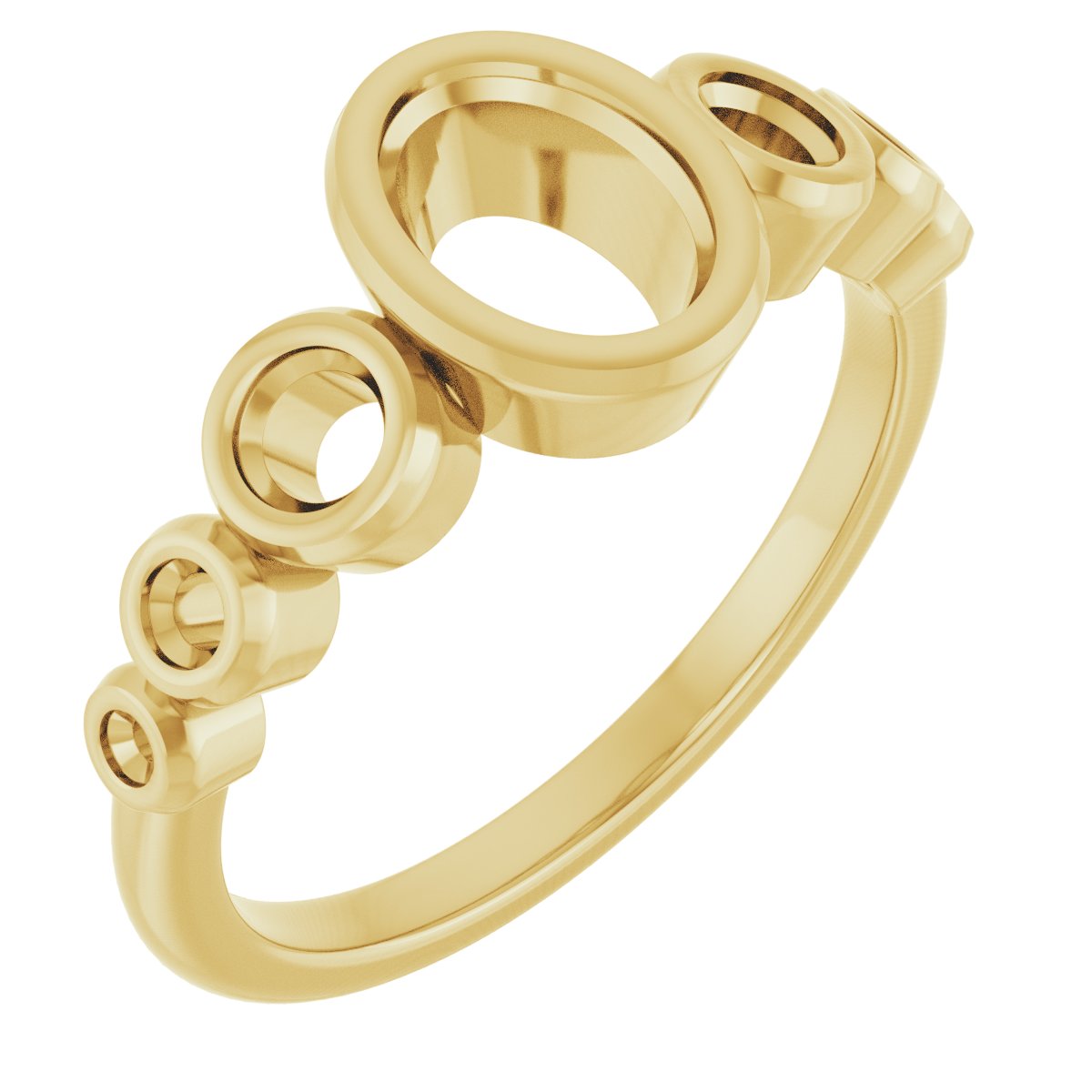 Bezel-Set Seven-Stone Engagement Ring