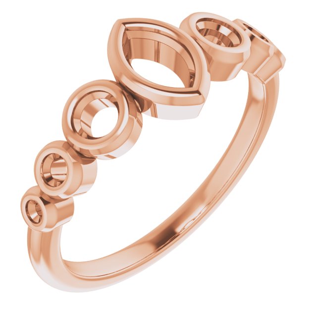 Bezel-Set Seven-Stone Engagement Ring