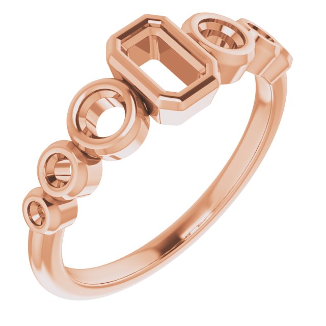 Bezel-Set Seven-Stone Engagement Ring