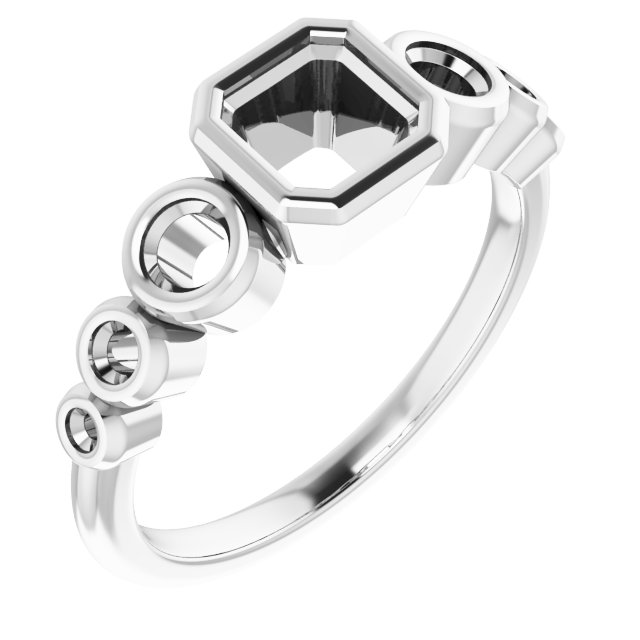 Bezel-Set Seven-Stone Engagement Ring