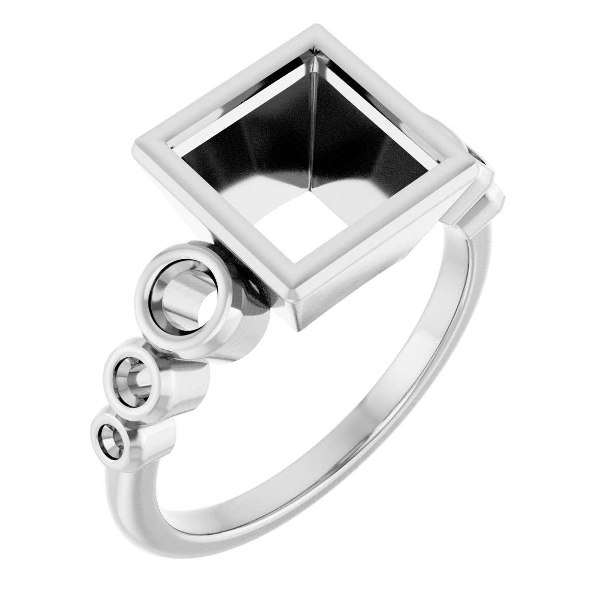 Bezel-Set Seven-Stone Engagement Ring
