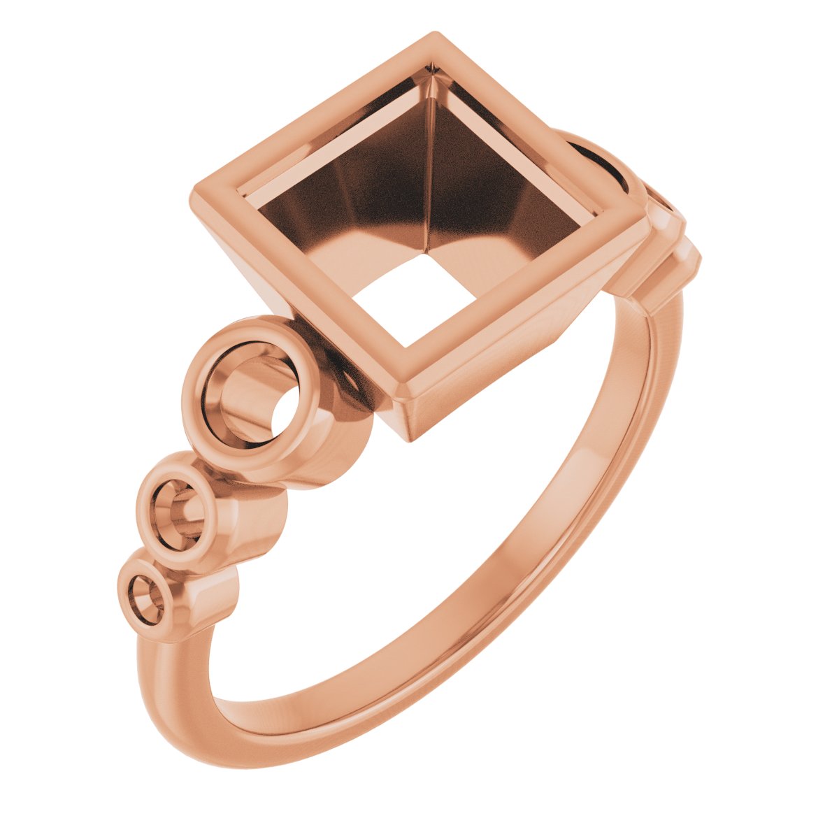 Bezel-Set Seven-Stone Engagement Ring