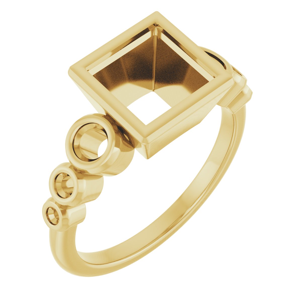 Bezel-Set Seven-Stone Engagement Ring