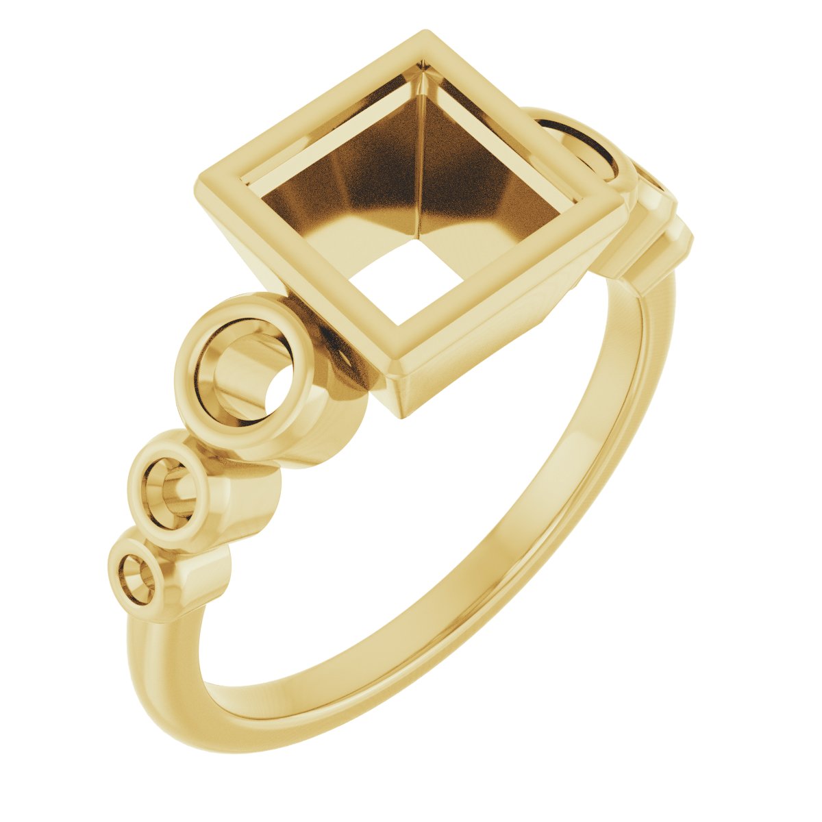Bezel-Set Seven-Stone Engagement Ring