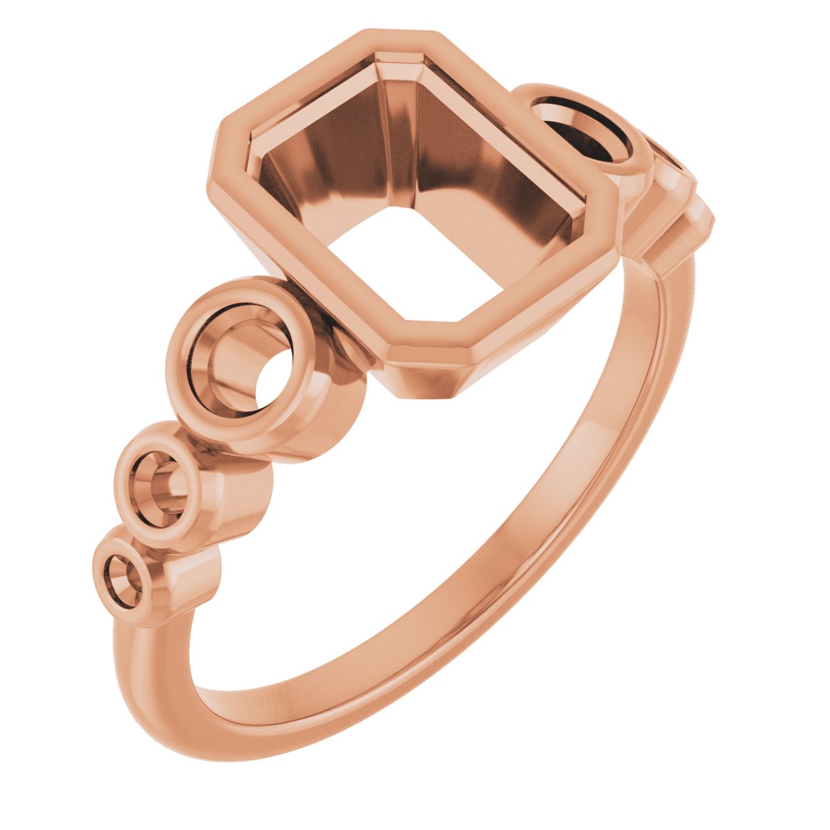 Bezel-Set Seven-Stone Engagement Ring