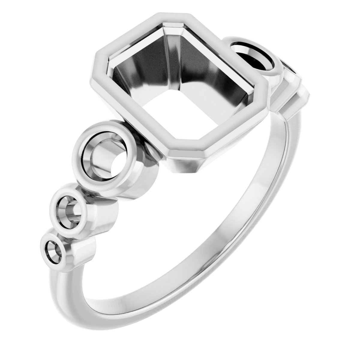 Bezel-Set Seven-Stone Engagement Ring