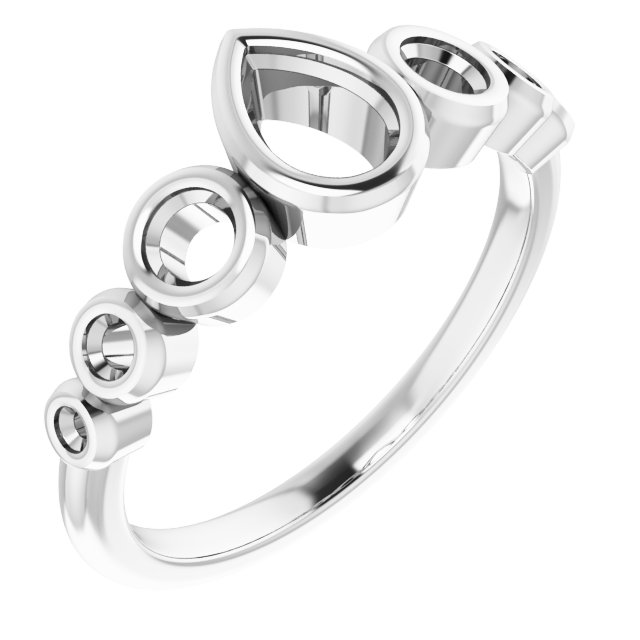 Bezel-Set Seven-Stone Engagement Ring