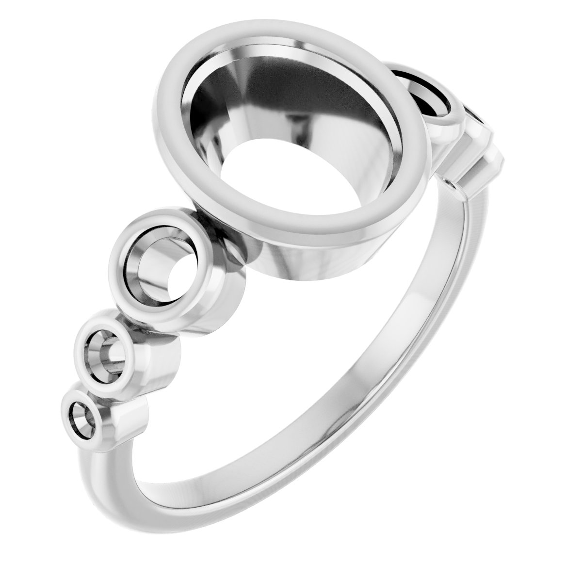 Bezel-Set Seven-Stone Engagement Ring