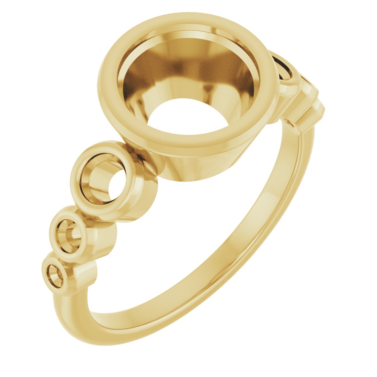 Bezel-Set Seven-Stone Engagement Ring
