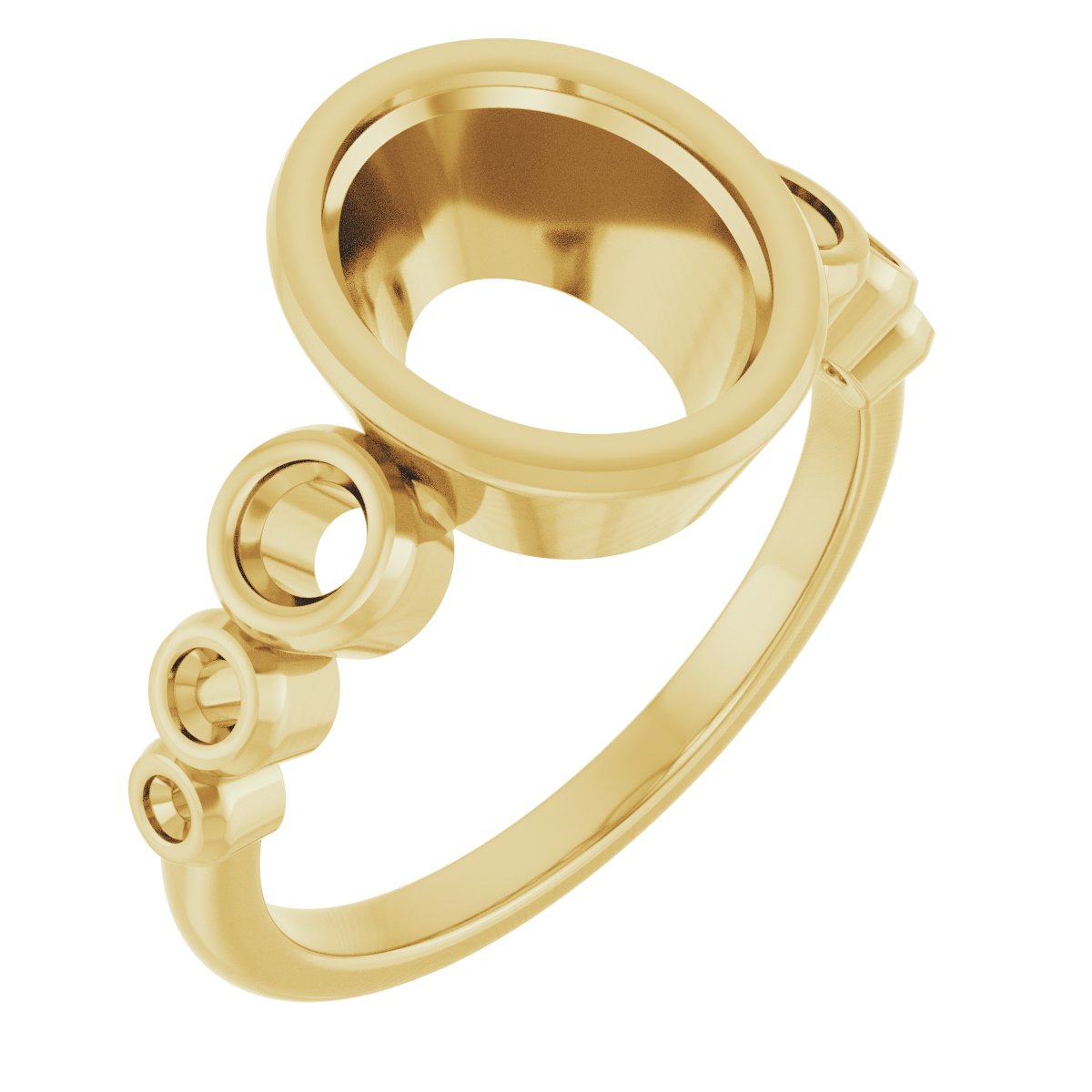 Bezel-Set Seven-Stone Engagement Ring