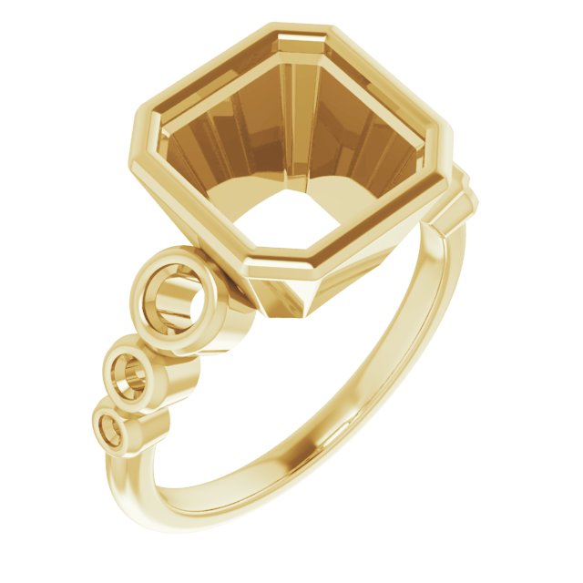 Bezel-Set Seven-Stone Engagement Ring