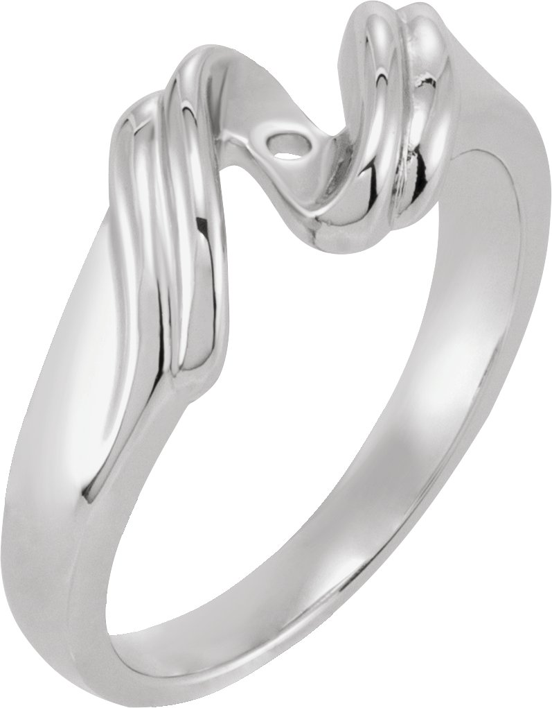 14K White Freeform Ring