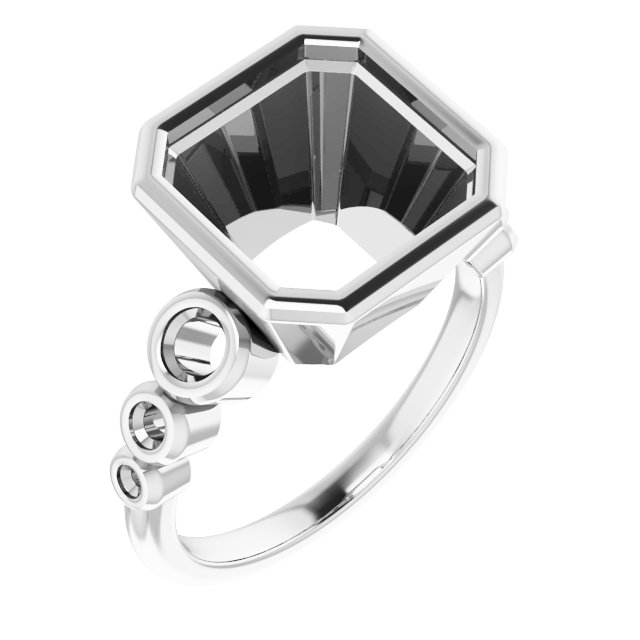 Bezel-Set Seven-Stone Engagement Ring