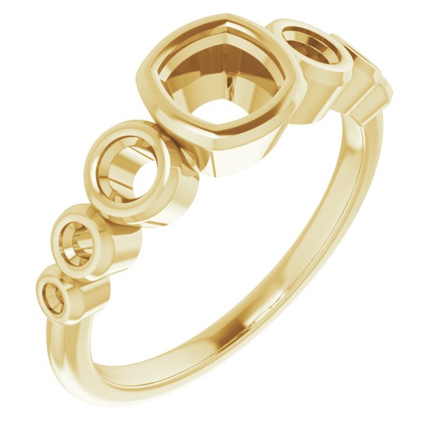 Bezel-Set Seven-Stone Engagement Ring