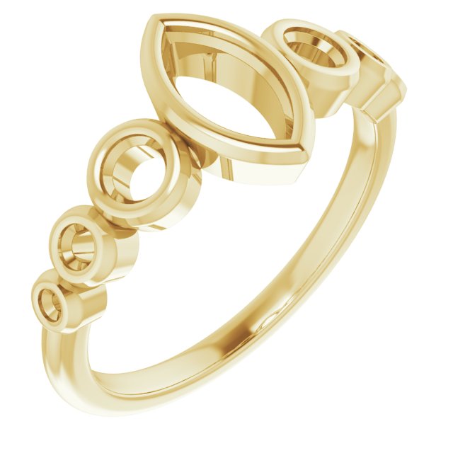 Bezel-Set Seven-Stone Engagement Ring