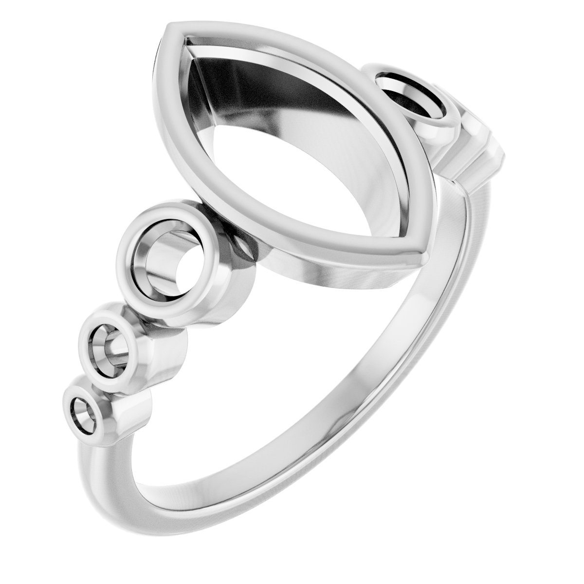 Bezel-Set Seven-Stone Engagement Ring