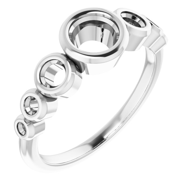 Bezel-Set Seven-Stone Engagement Ring