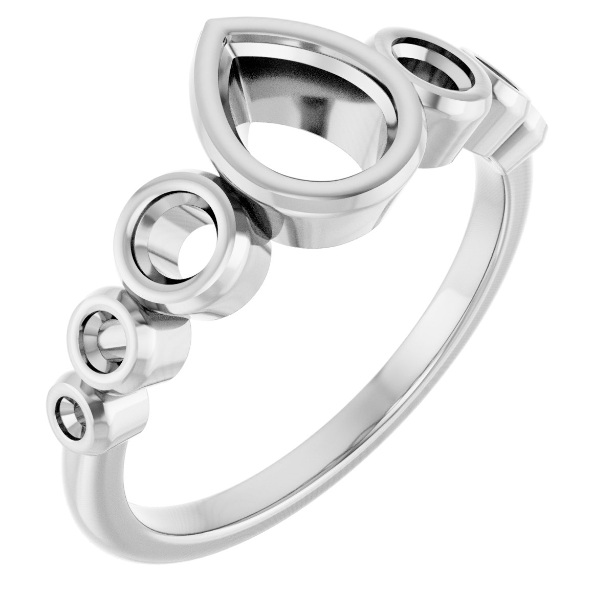Bezel-Set Seven-Stone Engagement Ring