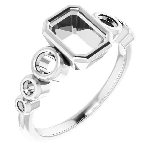 Bezel-Set Seven-Stone Engagement Ring
