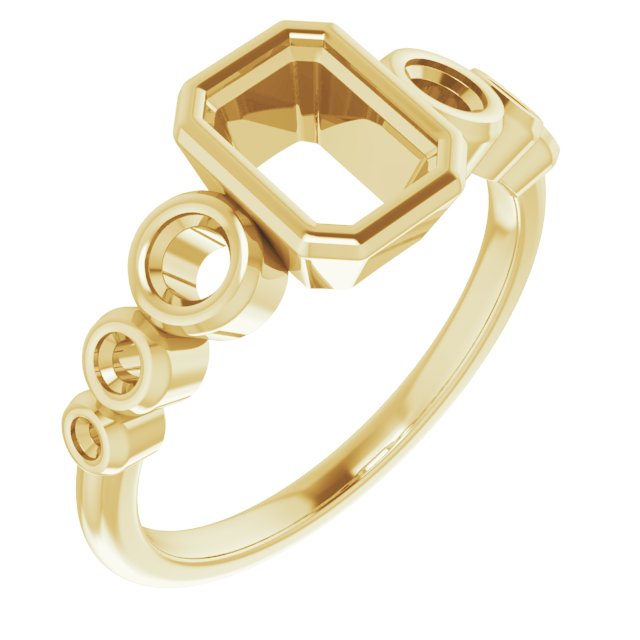 Bezel-Set Seven-Stone Engagement Ring