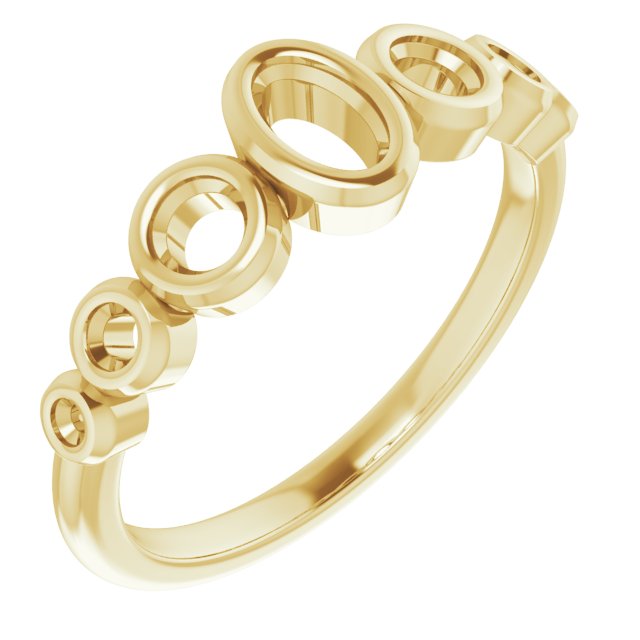 Bezel-Set Seven-Stone Engagement Ring