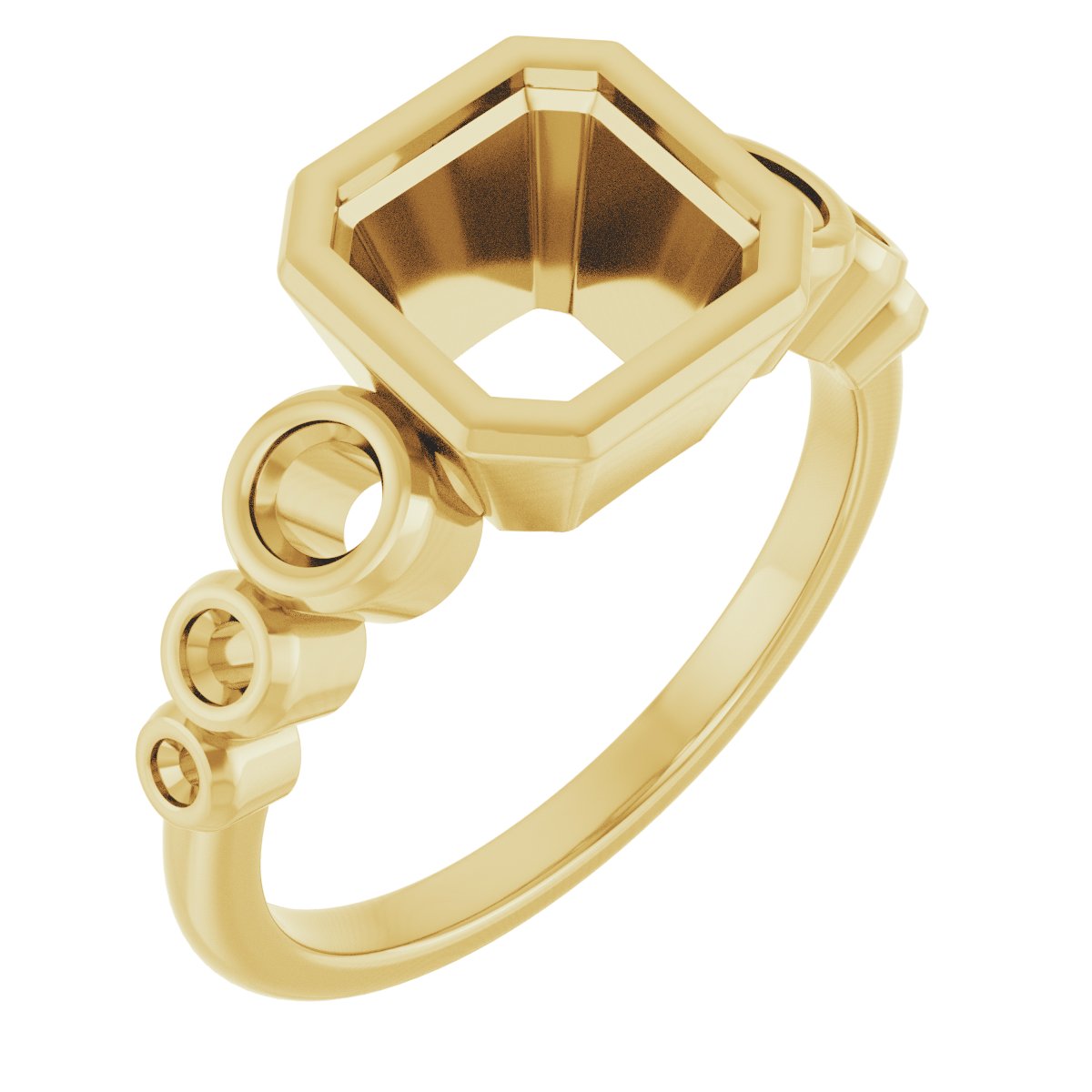 Bezel-Set Seven-Stone Engagement Ring